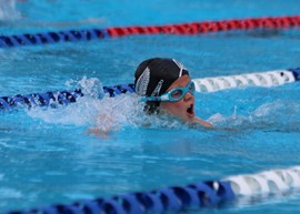 Louis Vialoux in the senior freestyle race